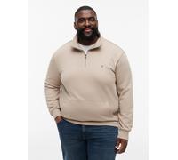 Sweatshirt "BT-ESSENTIAL TERRY NEW 1/4 ZIP", Herren, Gr. 4XL, batique khaki, Sweatware, Obermaterial: 100% Baumwolle, TOMMY HILFIGER BIG & TALL, regular fit, Sweatshirts Sweatshirt, Große Größen (7379