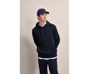 Sweatshirt BUGATTI, Herren, Gr. 3XL, blau (marine), 87% Baumwolle, 13% Polyester, unifarben, normal, Rippbündchen, Sweatshirts Sweatshirt, mit 3-D-Print (66288957-XXXL) marine