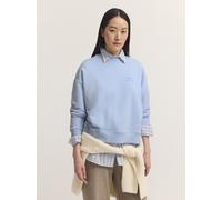 Sweatshirt BUGATTI "Modern Fit", Damen, Gr. XL, 320, hellblau, 65% Baumwolle, 35% Polyester, unifarben, normal, Rundhals, Sweatshirts Sweatshirt, Modern Fit Baumwollmix Rundhals (28043201-XL) 320, hel