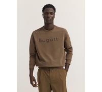 Sweatshirt BUGATTI "Modern Fit", Herren, Gr. M, braun (70, cognac), 87% Baumwolle, 13% Polyester, unifarben, normal, Rundhals, Sweatshirts Sweatshirt, Modern Fit Baumwolle Rundhals (31047536-M) 70, co