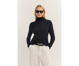 Sweatshirt BUGATTI "weich & elastisch", Damen, Gr. XL, 290, schwarz, 95% Modal, 5% Elasthan, unifarben, normal, normaler Saum, Sweatshirts Sweatshirt, in einem Modal-Mix (27404642-XL) 290, schwarz