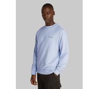 Sweatshirt CALVIN KLEIN "CP-LINEAR BOX LOGO SWEATSHIRT", Herren, Gr. L, blau (zen blau), Sweatware, Obermaterial: 100% Baumwolle, bedruckt, normal hüftlang, Rundhals, Rippbündchen, Sweatshirts Sweatsh