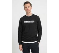 Sweatshirt CALVIN KLEIN "EU SPORTSWEAR GRAPHIC CREWNECK", Herren, Gr. XXL, schwarz, Sweatware, Obermaterial: 92% Baumwolle, 8% Polyester, unifarben, regular fit normal, Rundhals, eingesetzt Rippbündch