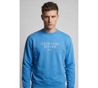 Sweatshirt CALVIN KLEIN JEANS "1968 NYC GRAPHIC", Herren, Gr. M, french blau, Sweatware, Obermaterial: 100% Baumwolle, unifarben, lässig geschnitten normal, Rundhals, eingesetzt Rippbündchen, Sweatshi