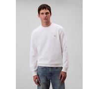 Calvin Klein Jeans Regular Fit Sweatshirt mit Logo-Patch Modell 'Terry' in Weiss, Größe XL
