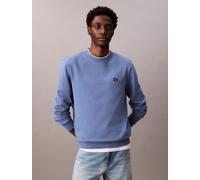 Sweatshirt CALVIN KLEIN JEANS "400GSM TRRY BDG CRWN", Herren, Gr. XXL, dull nile blau, Sweatware, Obermaterial: 90% Baumwolle, 10% Polyester, unifarben, casual, klassisch normal, Rundhals, Langarm Bün