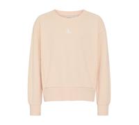 Sweatshirt CALVIN KLEIN JEANS "CK LOGO FASHION SWEATSHIRT", Mädchen, Gr. 14 (164), pale peach, Sweatware, Obermaterial: 100% Baumwolle, unifarben, regular fit normal, Rundhals, eingesetzt Bündchen, Sw