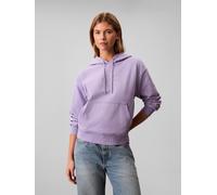 Sweatshirt CALVIN KLEIN JEANS, Damen, Gr. S (38), soft lavender, Sweatware, Obermaterial: 86% Baumwolle, 14% Polyester, unifarben, regular fit hüftlang, Rundhals, Bündchen, Sweatshirts Sweatshirt, Kap