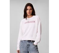Calvin Klein Jeans, Rundhalsausschnitt, cropped, Logoschriftzug (98296038-S) hellweiß