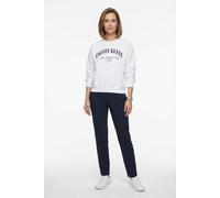 Sweatshirt CALVIN KLEIN JEANS, Damen, Gr. XS (36), hellweiß, Sweatware, Obermaterial: 100% Baumwolle, unifarben, regular fit normal, Rundhals, eingesetzt Rippbündchen, Sweatshirts Sweatshirt, Regular