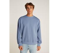 Sweatshirt CALVIN KLEIN JEANS "LOGO TAPE CREW NECK", Herren, Gr. 3XL, blau (tempest), Sweatware, Obermaterial: 65% Baumwolle, 35% Polyester, unifarben, bequem hüftlang, Rundhals, Rippbündchen, Sweatsh