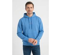 Sweatshirt CALVIN KLEIN JEANS "LS EU 350TERRY MICRO MONOLOGO HO", Herren, Gr. M, french blau, Sweatware, Obermaterial: 100% Baumwolle, lässig geschnitten normal, Rundhals, eingesetzt Bündchen, Sweatsh