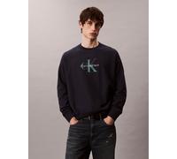 Calvin Klein Jeans Regular Fit Sweatshirt mit Logo-Print Modell 'Terry' in Marine, Größe M