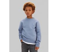 Sweatshirt CALVIN KLEIN JEANS "MINI BADGE", Mädchen, Gr. 14 (164), infinity, Sweatware, Obermaterial: 100% Baumwolle, unifarben, regular fit normal, Rundhals, eingesetzt Rippbündchen, Sweatshirts Swea