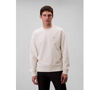 Sweatshirt CALVIN KLEIN JEANS "PRMM TRRY MNGRM CN S", Herren, Gr. XXL, grau (tofu), Sweatware, Obermaterial: 86% Baumwolle, 14% Polyester, unifarben, regular fit normal, Rundhals, eingesetzt Rippbündc