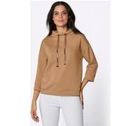 Sweatshirt CREATION L PREMIUM, Damen, Gr. 50, braun (camel), 50% Modal, 44% Polyester, 6% Elasthan, unifarben, Sweatshirts Sweatshirt (79821447-50) camel