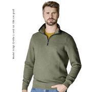 Sweatshirt CASAMODA "CASAMODA Sweatshirt uni", Herren, Gr. 3XL, grün, 78% Baumwolle, 19% Polyester, 3% Elasthan, Sweatshirts Sweatshirt (87541225-XXXL) grün