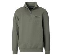 Sweatshirt CASAMODA "CASAMODA Sweatshirt uni", Herren, Gr. M, grün, 62% Baumwolle, 35% Polyester, 3% Elasthan, Sweatshirts Sweatshirt (50760936-M) grün