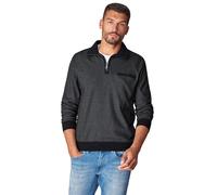 Casa Moda Casual Casual Fit Troyer blau/grau, Gemustert