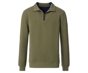 Sweatshirt CASAMODA "CASAMODA Sweattroyer uni", Herren, Gr. 4XL, grün, 95% Baumwolle, 5% Elasthan, Sweatshirts Sweatshirt (37426044-4XL) grün
