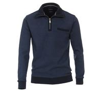 Casa Moda Sweat-Troyer Venti 33002 gemustert Blau Gr. XL