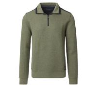 Casa Moda Regular Fit Troyer grün, Einfarbig