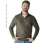 Sweatshirt CASAMODA "CASAMODA Sweattroyer uni", Herren, Gr. XL, grün, 78% Baumwolle, 19% Polyester, 3% Elasthan, Sweatshirts Sweatshirt (85965668-XL) grün