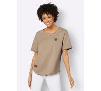 Sweatshirt CASUAL LOOKS, Damen, Gr. 36, beige, 100% Baumwolle, unifarben, Rundhals, Sweatshirts Sweatshirt (97669634-36) beige