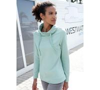 Sweatshirt CASUAL LOOKS, Damen, Gr. 36, grün (mint), 100% Baumwolle, Meliert:70% Baumwolle, 30% Polyester, unifarben, Sweatshirts Sweatshirt (85172420-36) mint