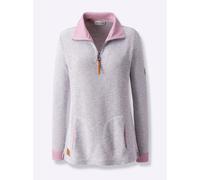 Sweatshirt CASUAL LOOKS, Herren, Gr. 42, grau (steingrau, mauve), 60% Polyester, 40% Baumwolle, gemustert, mehrfarbig, Sweatshirts Sweatshirt (87629752-42) steingrau, mauve