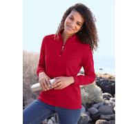 Sweatshirt CASUAL LOOKS, Damen, Gr. 44, rot, 100% Baumwolle, unifarben, Sweatshirts Sweatshirt (13749802-44) rot