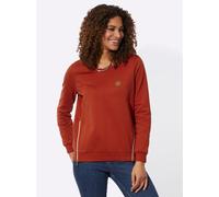 Sweatshirt CASUAL LOOKS, Damen, Gr. 44, rot (rostrot), 100% Baumwolle, unifarben, Rundhals, Sweatshirts Sweatshirt (21784348-44) rostrot