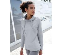 Sweatshirt CASUAL LOOKS, Damen, Gr. 46, grau (grau, meliert), 70% Baumwolle, 30% Polyester, unifarben, Sweatshirts Sweatshirt (72385966-46) grau, meliert