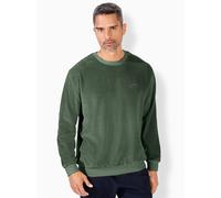 Sweatshirt CATAMARAN, Herren, Gr. 48/50, grün (schilf), 80% Baumwolle, 20% Polyester, meliert, unifarben, Rundhals, Sweatshirts Sweatshirt (26726319-48) schilf