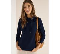 Sweatshirt CECIL, Damen, Gr. L (42), universal blau, Sweatware, Obermaterial: 76% Viskose, 16% Nylon, 8% Elasthan, unifarben, lässig geschnitten hüftbedeckend, Rundhals, Bündchen, Sweatshirts Sweatshi