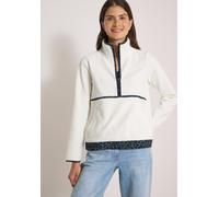 Sweatshirt CECIL, Damen, Gr. L (42), weiß (vanilleweiß), Sweatware, 100% Polyester, unifarben, comfort fit, hoch geschlossener Ausschnitt, abgesteppt, Sweatshirts Sweatshirt, mit Stehkragen (43472822-