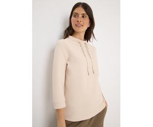 Sweatshirt CECIL, Damen, Gr. M (40), beige (oat milk beige), Ottomane, Obermaterial: 60% Polyester, 37% Viskose, 3% Elasthan, Strukturmuster, unifarben, regular fit normal, ohne Ausschnitt, Sweatshirt