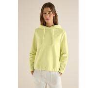 Kapuzensweatshirt CECIL, Damen, Gr. M (40), iced gelb, Sweatware, Obermaterial: 100% Baumwolle. Futter: 100% Baumwolle, unifarben, lässig geschnitten hüftbedeckend, Rundhals, Bündchen, Sweatshirts, mi