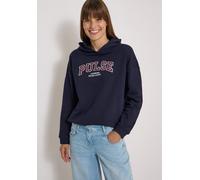 Sweatshirt CECIL, Damen, Gr. S (38), urban dunkelblau, Sweatware, 100% Baumwolle, unifarben, comfort fit, ohne Ausschnitt, Bündchen, Sweatshirts Sweatshirt, aus reiner Baumwolle (98163341-S) urban dun