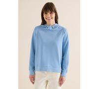 Sweatshirt CECIL, Damen, Gr. XL (44), cloud blau, Sweatware, 49% Polyester, 45% Baumwolle, 6% Elasthan, unifarben, comfort fit, ohne Ausschnitt, Bündchen, Sweatshirts Sweatshirt, im Hoodie-Style (7375