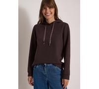 Sweatshirt in Unifarbe mit Kapuze