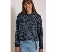 Sweatshirt CECIL, Damen, Gr. XS (36), bunt (dried olive grün), Sweatware, Material: 85% Baumwolle, 15% Polyester, comfort fit, ohne Ausschnitt, Rippbündchen, Sweatshirts Sweatshirt, mit Leomuster (634