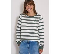 Cecil Sweatshirt mit Rundhals und Tunnelzug Dried Olive Green XXL