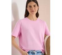 Sweatshirt CECIL, Damen, Gr. XXL (46), light blush rose, Sweatware, 100% Baumwolle, unifarben, comfort fit, Rundhals, abgesteppt, Sweatshirts Sweatshirt, aus reiner Baumwolle (92195367-XXL) light blus