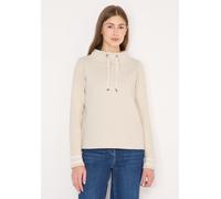Sweatshirt CECIL, Damen, Gr. XXL (46), pearl beige, Web, 86% Baumwolle, 9% Polyester, 5% Elasthan, unifarben, normal, hoch geschlossener Ausschnitt, elastischer Bund, Sweatshirts Sweatshirt, mit Stehk