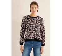Sweatshirt CECIL, Damen, Gr. XXL (46), urban taupe, Web, 65% Baumwolle, 35% Polyester, normal, Rundhals, Rippbündchen, Sweatshirts Sweatshirt, im Leo Design (14985549-XXL) urban taupe