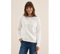 CECIL Damen 3017255 Sweatshirt mit Wording, Vanilla White, XXL
