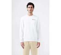 Sweatshirt CHAMPION "ICONS CONTRAST Fleece Crewneck Sweatshirt", Herren, Gr. L (52/54), weiß (wht, ns), Obermaterial: 70% Baumwolle, 30% Polyester, Sweatshirts Sweatshirt, mit Crewneck-Ausschnitt, aus