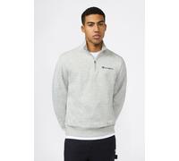Sweatshirt CHAMPION "ICONS CONTRAST Terry Half Zip Sweatshirt", Herren, Gr. M, grau (noxm), Sweatware, Obermaterial: 70% Baumwolle, 30% Polyester, meliert, unifarben, Basic hüftbedeckend, Rundhals, Ri