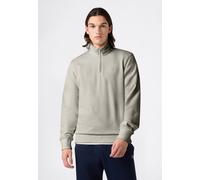 Sweatshirt CHAMPION "ICONS TONAL Half Zip Sweatshirt", Herren, Gr. M, beige (mdg), Obermaterial: 70% Baumwolle, 30% Polyester, normal, Rundhals, Sweatshirts Sweatshirt, mit halbem Reißverschluss, aus